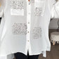 💕Mother's Day Hot Sale - Letter Print Fashion Lapel Shirt