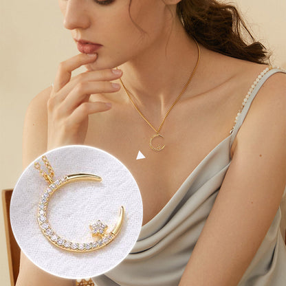 💕Bright Night: Moon Star Necklace