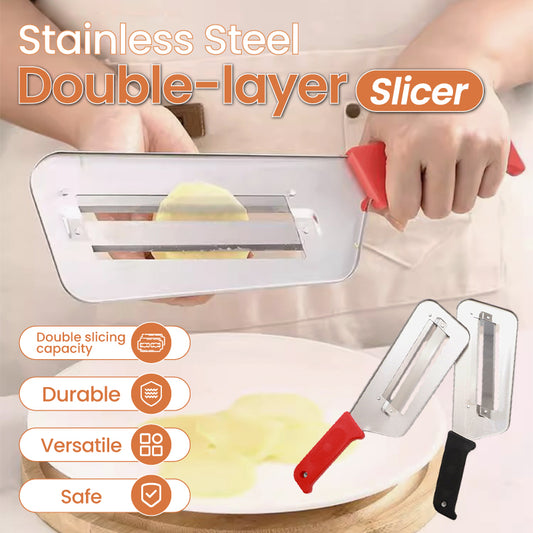 Stainless Steel Double-layer Slicer - Best Kitchen Gift (Great Sale⛄BUY 2 Get 5% OFF)