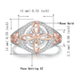 Elegant 2-Tone Celtic Knot Zircon Ring