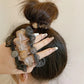 Ligas elegantes para el cabello con malla y pedrería