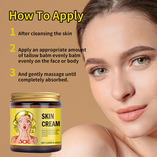 🍯 ¡Transforma tu piel con la potencia de la naturaleza! Bálsamo de Miel y Sebo Batido 100% natural. 🌿
