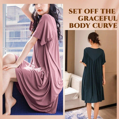 🎁Hot Sale 50% OFF⏳Super Soft Comfortable Short Sleeve Loose Pajama Dress