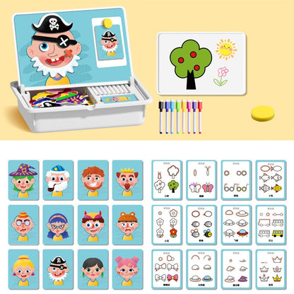 Puzzles magnéticos para vestir caras Juego de viaje Juguete educativo doble cara para preescolares - Envío gratuito