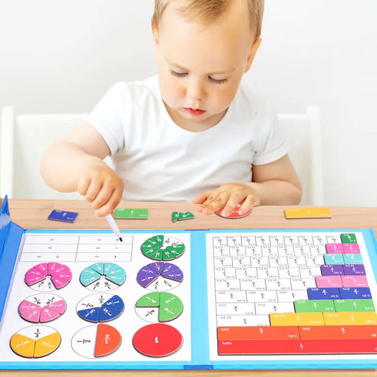 🔥Hot Sale - 50% OFF🔥 Montessori Magnetic Book Fraction Puzzle