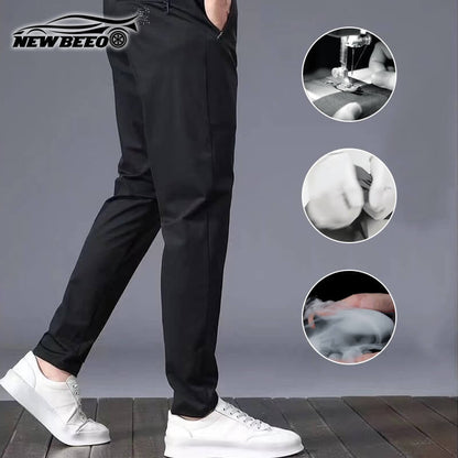 Men's ice silk sweatpants, casual pants loose summer models versatile