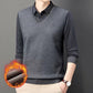 [Best Gift For Men] Men's Fake 2-Piece Knitted Shirt