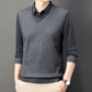 [Best Gift For Men] Men's Fake 2-Piece Knitted Shirt