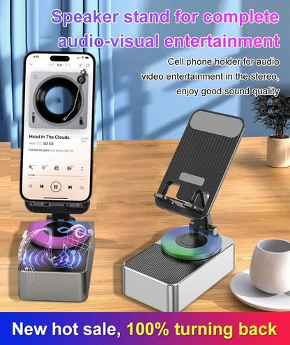 3-in-1 Multifunctional Foldable Rotating Bluetooth Audio Power Phone Holder