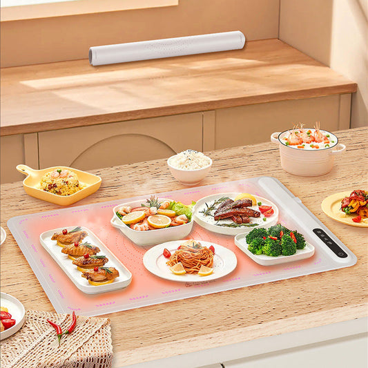 Smart Foldable Electric Heating Food Warmer Mat with Adjustable Temperature