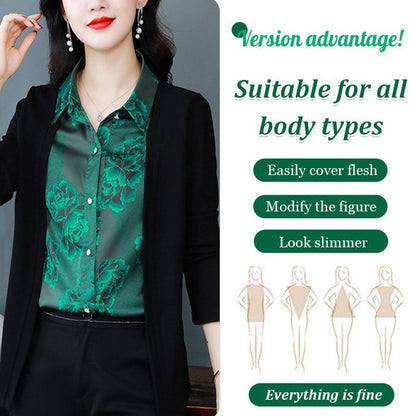 🎁Mother's Day Offer 50% OFF⏳Printed Splicing Fake 2-piece Shirt for Women