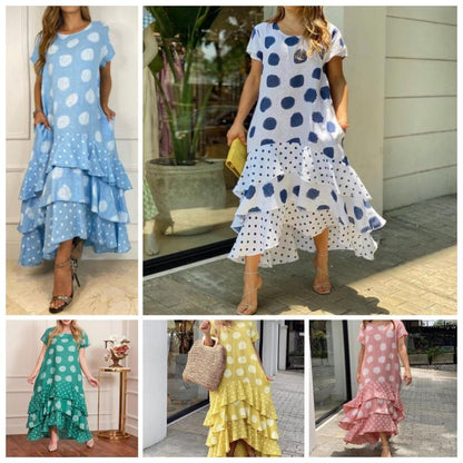 🔥Hot New 40%OFF🎉Polka Dot Printed Swing Long Dress