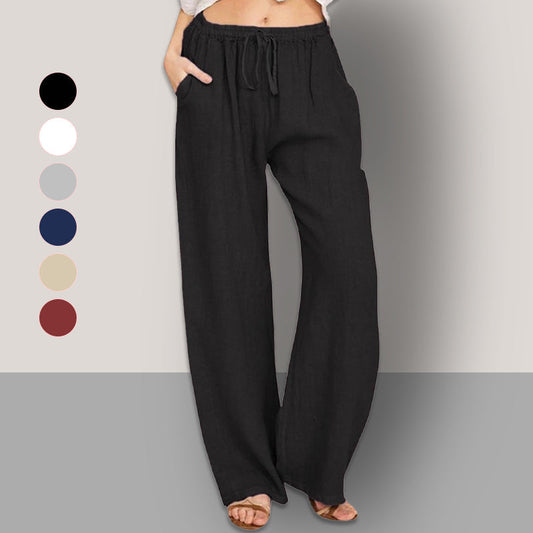 🔥Hot Sale🔥Women's  Cotton Linen casual wide-leg pants