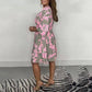 👗New for 2024👗Women's Stylish Casual V-Neck Dress with Elastic Waist