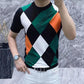 Chic Contrast Diamond-Shape Top for Plus Size Men（50% OFF）
