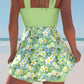 Women's Floral Print Strap Swimdress 2-Piece Set