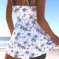 Women's Floral Print Strap Swimdress 2-Piece Set