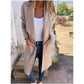 Lapel Collar Casual Long-Sleeved Open-Front Sweater