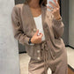 🔥Hot sale🔥Women's Knitted Buttoned Jacket and Pants Two-piece Set