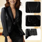 Sequined Buttoned Patchwork Long-Sleeve Top