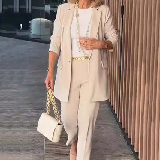 🌷Hot sale 50% off🌷Elegant Women's Two-Piece Suit Set - Blazer and Trousers