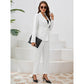 Women's Pinstripe Blazer and Pants Two-piece Set