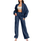 🍂Autumn discount 50%🍂Women's Long Sleeve Zip Coat Drawstring Sweatpants 2-Piece Sets