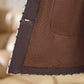 Women's Single Breasted Mid-Length Coat with Plush Lining