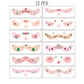 12 Sheets Christmas Temporary Face Tattoos for Kids