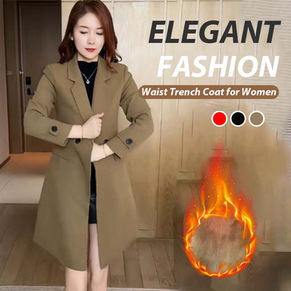 Women's Fashion Slim Trench Coat