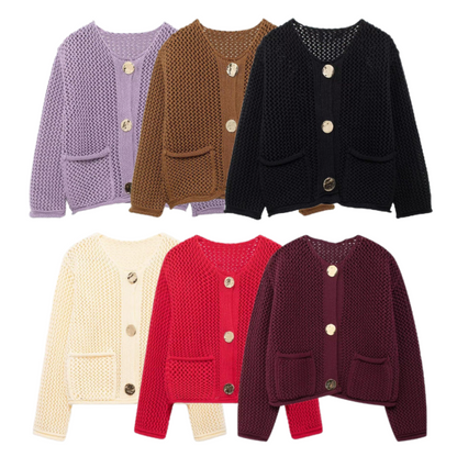 🌸Spring Specials🌸 Women's Fashion Cut-Out Knitted Cardigan