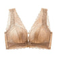 Lace Open Button Closure Anti-Sagging Breathable Bra