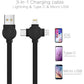 🔥Hot Sale 50% Off🔥3-in-1 (Micro USB+Type-C+Lightning) Data Cable Phone Stand⚡⚡