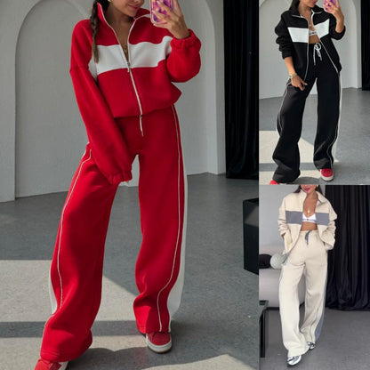 🔥2025 HOT SALE🔥 Women's Two-Piece Color-Block Tracksuit