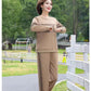 Casual Patchwork Sports Set Sweatshirt & Sweatpants