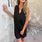 👗Early Summer New✨Women's Sleeveless Button Pocket V-Neck Dress