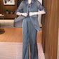 Conjunto de chaqueta camisera, chaleco y pantalón de 3 piezas para mujer