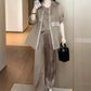 Conjunto de chaqueta camisera, chaleco y pantalón de 3 piezas para mujer
