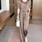 Conjunto de chaqueta camisera, chaleco y pantalón de 3 piezas para mujer