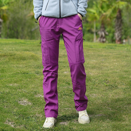 Pantalones de Senderismo Impermeables Acolchados para Mujer