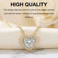 Heart-Shaped Crystal Necklace & Earring Set