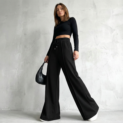 ❣️2026 New Arrival❣️Women's High-Waist Wide-Leg Pants with Drawstring