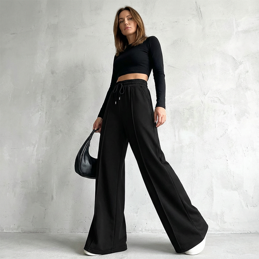 ❣️2026 New Arrival❣️Women's High-Waist Wide-Leg Pants with Drawstring