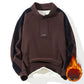 Stand Collar Half Zip Fleece Sweatshirt