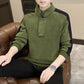 Stand Collar Half Zip Fleece Sweatshirt