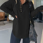 HALF NECK THUMBHOLE CUFF PULLOVER SWEATSHIRT