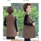 [warm gift] Women’s elegant Lapel Mid-Length Plaid Vest