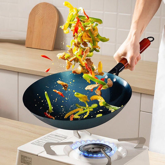 🔥Free Shipping🔥 Home Use Non-Stick Iron Stir-Frying Wok