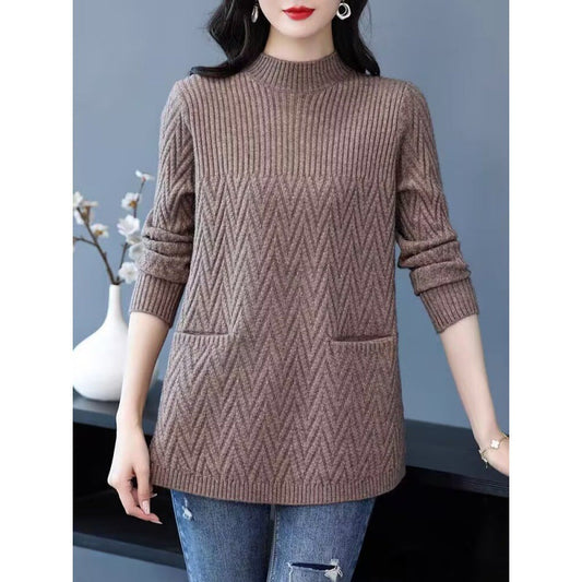 Gift Choice - Women's Mid-Length Half Turtleneck Sweater(40%OFF)