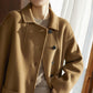 [Best Gift For Her] Women's Double-Faced Faux Wool Tweed Long Coat